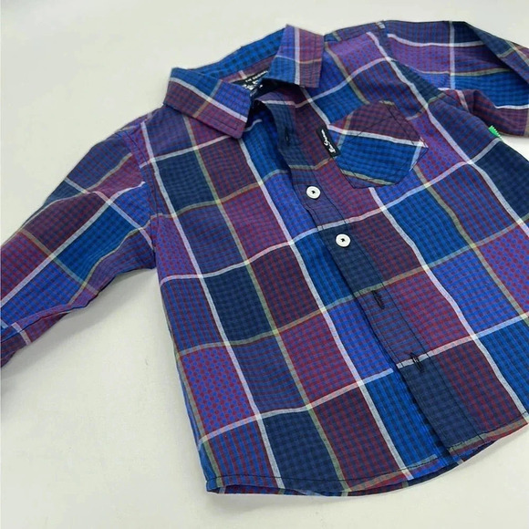 Ben Sherman Boys Button Up Plaid Shirt 2T - Picture 3 of 5